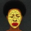 Placeholder: a brain exploding. kintsugi. Chaos. Portrait of a young black woman crying.a mind fracturing.confusion. Tears the colour of oil. Depression seeping out of her eyes nose and mouth like a oil spill