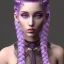 Placeholder: Non-binary, Purple, witchof darkness, pale skin, pixiecut hair with braids