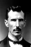 Placeholder: nicolas tesla alive in 2023 in a room surrounded by his new scientific inventions