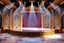 Placeholder: image of a Royal stage with 3d fractal base decoration with large dance area