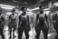Placeholder: recruits in training, black white hispanic japanese,16k, 3d rendering, expressively detailed, futuristic, cyberpunk, dynamic light, expressive lighting,