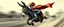 Placeholder: Political propaganda poster for Mexican farmer Hitler on fast superhero donkey, airbrush and pen outline, motion blurred background