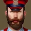 Placeholder: portrait sabouts, male, navy captain hat, short red beard commander, male!! digital painting, beautiful eyes!, pretty face!!, symmetry, concept art, sharp focus, illustration, art by artgerm! greg rutkowski magali villeneuve wlop! ilya kuvshinov!!, octane render