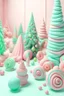Placeholder: Candyland Christmas in pastel retro