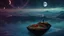 Placeholder: one alone human stands on deep dark colors little island. the island with alone human next close the beautyful four colors landscape . normal neurotipical lifes contrast the weird inner world with neurodivergens soul and mind,, Whimsical strange style of Chagall, of Bosch of giger and Anton Semenov. weird absurd beauty nightmare, in background neuronic network and landscape with cites and with many little humans on eart, Whimsical surreal vibe, cinematic