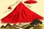 Placeholder: A red cinder volcano painted by Katsushika Hokusai