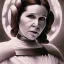 Placeholder: extremely detailed 8k hyperspace wallpaper,complete and photo realistic detailed head to waist stunning photo realistic portrait of carrie fisher as Princess Leia in star wars with photo realistic fine, simple and symetric hair, brown eyes, professional majestic photo realistic painting by Ed Blinkey, Atey Ghailan, by Jeremy Mann, Greg Manchess, Antonio Moro, trending on ArtStation, Intricate, High Detail, Sharp focus, dramatic, by greg rutkowski,