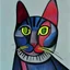 Placeholder: cat portrait painted by Picasso