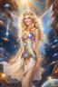 Placeholder: cosmic woman angels smile,admiral ufo high commander from the future, one fine whole face, crystalline skin, expressive blue eyes,rainbow, smiling lips, very nice smile, costume pleiadian, Beautiful tall woman pleiadian Galactic commander, ship, perfect datailed golden galactic suit, high rank, long blond hair, hand whit five perfect detailed finger, amazing big blue eyes, smilling mouth, high drfinition lips, cosmic happiness, bright colors rainbow, blue, pink, gold, jewels, realist,8k