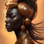 Placeholder: sango fantasy, fantasy magic, intricate, sharp focus, illustration, highly detailed, digital painting, concept art, matte, masterpiece head sexy lady body black African beauty space lady black leopard skin one head African afro sun
