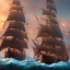 Placeholder: 11 pirate warriors in dark red armor, charging off their ship, a highly detailed illustration, background of giant crashing ocean waves, realistic render, 8 k, micro detail, intricate, elegant, centered, digital painting, Artstation, smooth, sharp focus, illustration, artgerm, tomasz alen kopera, peter mohrbacher, donato giancola, joseph christian leyendecker, wlop, boris vallejo