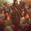 Placeholder: portrait,"Insanely detailed photograph of a gang of mariachi warriors", intricate chainmail charo, large colorful Sombrero,elegant cape, highly detailed D20, digital painting, artstation, concept art, smooth, sharp focus, illustration, art by artgerm and greg rutkowski and alphonse mucha, 8 k