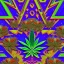 Placeholder: Marijuana, pattern, splash color, bright colors, neon, Psychedelic, detail, 8k, bright light