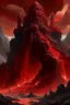 Placeholder: A dark red explosive volcanic palace painted by Karl Wiener