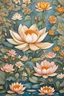 Placeholder: Channel the beauty of the Mughal Gardens with detailed hand-painted representations of traditional Indian flowers like lotus, marigold, and jasmine. Incorporate intricate geometric patterns and water features.