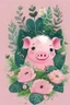 Placeholder: Looking for a creative and adorable way to show your love this Valentine’s Day? Look no further than this digital graphic of a cute little baby pig surrounded by plants and flowers. Perfect for DIY crafting projects, this image is sure to put a smile on your loved one’s face.