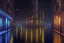 Placeholder: atmospheric, night, city, dark, unsafe, rain, high level of detail, high definition, blue neon, blender 3d