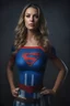 Placeholder: Supergirl, Realistic Stock Photo, ProtoVision, Realism Engine, RealVis XL, Zavy Chroma XL. facial portrait, chiaroscuro, deep shadows, rich deep colors, highly detailed portrait, Kara Zor-El, large jugs, blue and white-striped nylon, short sleeved, pullover, mini dress with a belt, 21-years-old, full color, expression of extreme happiness, hope and positivity, 4k UHD, Ultra-realistic, Hyper realistic, Photorealistic, Realistic, absolute Reality,