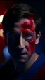 Placeholder: mark zuckerberg as lipstick red faced demon from the movie "insidious", bokeh like f/0.8, tilt-shift lens 8k, high detail, smooth render, down-light, unreal engine, prize winning