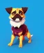 Placeholder: Cute dog, one colour background