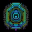 Placeholder: cyberpunk retro futuristic police simbol for comics