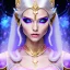 Placeholder: cosmic mage, elf, female, battle mage, epic, cosmic magic, long ears, white hair, face details, pale skin, detailed eyes, jewellery, broad shoulders, glowing eyes, sharp ears, cosmic clothes, bright eyes, cosmic eyes, ears between hair