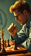 Placeholder: Dingus Carlsen at the Chess board