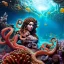 Placeholder: high-quality, fine-detail portrait of gorgeous, stunning goddess with octopus as hair, coral reef exoskeleton, underwater, 8k resolution, 3D octane render, intricate, digital art, detailed matte, volumetric lighting, George Grie, Anne Dittman, Anne Stokes, Lisa Parker, Selina French,