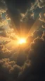 Placeholder: A beautiful eyes of a woman glowing flying above swirling clouds, emerges from the heart of a raging storm. Turbulent winds of steam swirl around the sun lit by shafts of sunlight that cast dramatic shadows on the A beautiful sun , High quality 16k cinematic scene and great photography