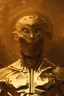 Placeholder: Ultra Realistic image, bitcoin alien, Renaissance style, chisel style, emperor, waist up portrait, epic, celestial, cinematic lighting, God light, god rays, 4k resolution, smooth details, ornate details, unreal engine 5, space background,