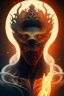 Placeholder: portrait photography of an ethereal beautiful animal god, Fire theme art, Dark moody night atmosphere, Portrait of a man by Michelangelo, 8K, close-up face, anatomically perfect face, oak tree roots, ignore NSFW