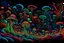 Placeholder: colorful, neon, vortex, lines, psychedelic, trippy, tiny mushrooms, black sky, scary
