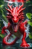 Placeholder: slime red dragon in water cool looking