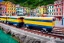 Placeholder: Lego close up Train in lego riomaggiore italy sea town lego