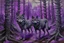 Placeholder: A purple forest with wolves painted by Cai Jia