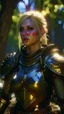 Placeholder: blonde female hunter wearing leather half armour dark fantasy Realistic unreal engine 4k