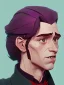 Placeholder: Portrait of a 30 year old strange gay wizard like Mary Poppins