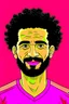 Placeholder: Mohamed Salah Egyptian soccer player, cartoon 2d