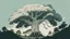 Placeholder: Giant white tree in a small sized forest reaching in to the sky. comic style