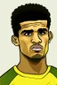 Placeholder: Bruno Kimaraes Rodriguez Moura Brazilian football player ,cartoon 2d