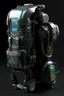 Placeholder: Robot, back pack, transparent, sci fi, punk, color