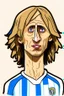 Placeholder: Luka Modric Croatian football player , cartoon 2d