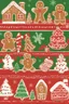 Placeholder: Create a bestselling notebook cover with a festive holiday theme. The design should feature a cheerful gingerbread motif and vibrant colors, evoking the warmth and joy of the season. Incorporate traditional holiday symbols for an eye-catching and must-have look during the holidays.