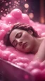 Placeholder: portrait of soap star sleeping in a sarcophagus filled with steaming pink liquid,bokeh like f/0.8, tilt-shift lens 8k, high detail, smooth render, down-light, unreal engine, prize winning