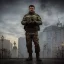 Placeholder: Octane render, dramatic lighting, 8k 64 megapixels hdr, president of Ukraine wearing special forces gear and camouflage pattern plate carrier standing on the main square of Moscow, zombiecore style, anamorphic lensflaresintricate details, realistic, octane, unreal engine, portrait, natural lighting,zoomed out + portrait, volumetric lighting, shiny,extreme detail, Photorealism, High detail, Hyper realistic, macro lens blur,abstract paint, sharp,eos5d mark 4, ef 85mm 5.6, focus,