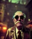 Placeholder: Surreal, steampunk, cabaret scene. old man. Sunglasses, rain, smoking, happy, hot, people background, highly detailed, concept art, unreal engine 5, god rays, ray tracing, RTX, lumen lighting, ultra detail, volumetric lighting, 3d, finely drawn, high definition, high resolution.