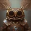 Placeholder: depth of field, Steampunk Owl, extreme detail, Photorealism, macro lens 70mm,bokeh, cinema4d, 8k, unreal engine 5, redshift render, midjourney4