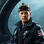Placeholder: Portrait of german actor Dietmar Schönherr as Cliff Allister Mclane, captain of the space patrol ship orion, photo realistic