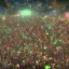 Placeholder: GIANT DANCE PARTY, FESTIVAL IN THE MOUNTAINS, MUSIC FESTIVAL, CROWD, cinematic lighting, 4k, 8k, octane render, digital concept art, extremely detailed, ambient lighting, GREEN