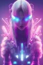 Placeholder: Singer Danish MØ cute in style cyberpunk, purple tones, high lighting